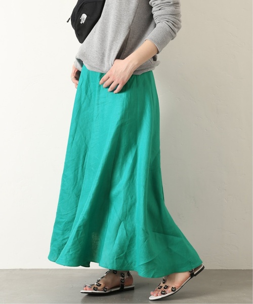 JOURNAL STANDARD（ジャーナルスタンダード）の「テレデラン40リネンスカート◆（スカート・レディース・ブラック/ライトグリーン/ベージュ系その他/ダークブルー・38/36）」の8枚目の写真