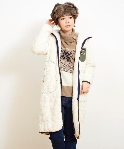 Kriff Mayer Lady S Collection クリフメイヤーレディースコレクション の シャギーボア ロング ジャケット その他アウター Wear