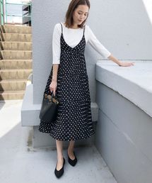 【WEB限定】ドット柄キャミワンピース
