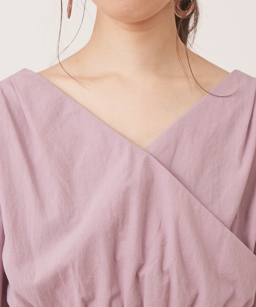 natural couture(ナチュラルクチュール)の「スカーフ&共ベルト付き前後2WAYワンピ(ワンピース・レディース・ブラック/ブラウン/イエロー/ピンク/チェック・FREE)」の9枚目の写真