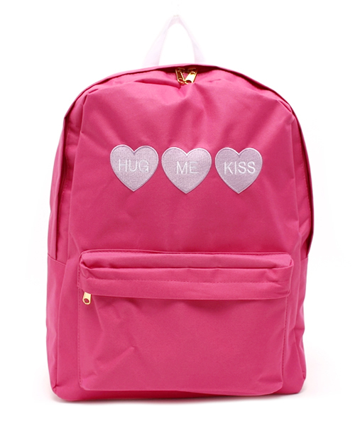 WEGO(ウィゴー)の「WEGO/ハート刺繍リュック(バックパック/リュック・レディース・ブラック/パープル/ピンク/ホワイト・FREE)」の4枚目の写真