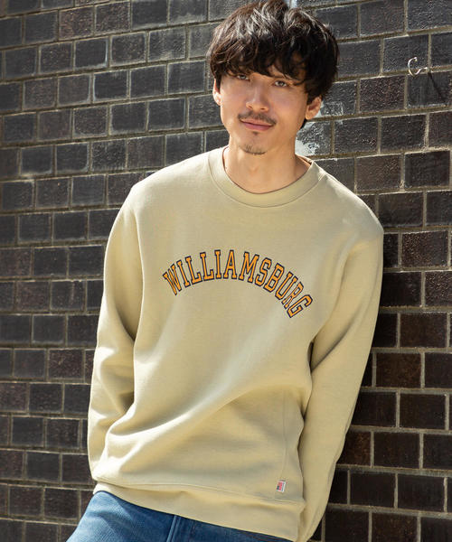 coen（コーエン）の「USAコットンミックスカレッジプリントスウェットクルーネック（トレーナー）（スウェット・メンズ・ブラウン/ダークグリーン/ベージュ・SMALL/X-LARGE/MEDIUM/LARGE）」の3枚目の写真