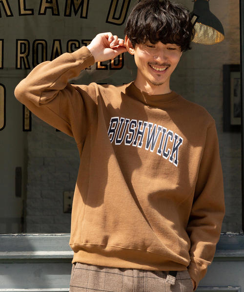 coen（コーエン）の「USAコットンミックスカレッジプリントスウェットクルーネック（トレーナー）（スウェット・メンズ・ブラウン/ダークグリーン/ベージュ・SMALL/X-LARGE/MEDIUM/LARGE）」の19枚目の写真