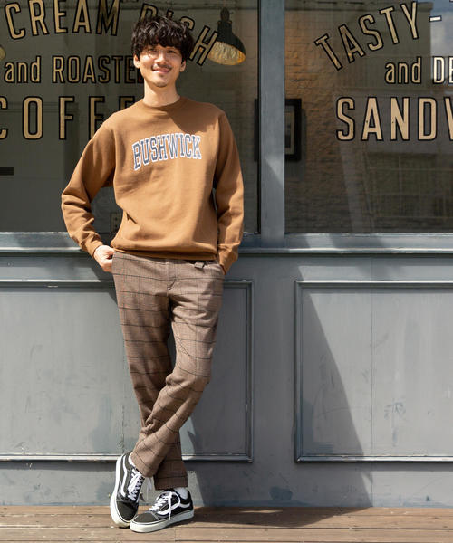 coen（コーエン）の「USAコットンミックスカレッジプリントスウェットクルーネック（トレーナー）（スウェット・メンズ・ブラウン/ダークグリーン/ベージュ・SMALL/X-LARGE/MEDIUM/LARGE）」の18枚目の写真