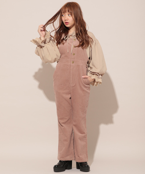 apres jour（アプレジュール）の「コーデュロイロングサロぺ【ZOZOTOWN限定アイテム】（サロペット/オーバーオール・レディース・ライトブラウン/モカ・フリー）」の5枚目の写真