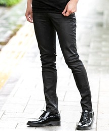 London Denim | Brent Skinny VINCE ブラックコーティング ストレッチ スキニーデニム(デニムパンツ)