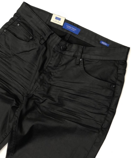 London Denim(ロンドンデニム)の「Brent Skinny VINCE ブラックコーティング ストレッチ スキニーデニム(デニムパンツ・メンズ・ブラック・46/48/50/52)」の7枚目の写真