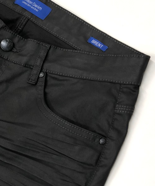 London Denim(ロンドンデニム)の「Brent Skinny VINCE ブラックコーティング ストレッチ スキニーデニム(デニムパンツ・メンズ・ブラック・46/48/50/52)」の8枚目の写真