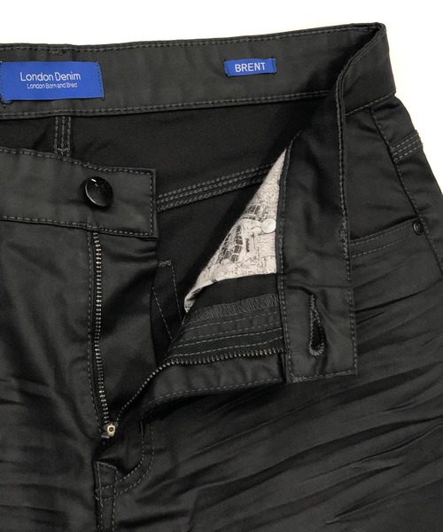 London Denim(ロンドンデニム)の「Brent Skinny VINCE ブラックコーティング ストレッチ スキニーデニム(デニムパンツ・メンズ・ブラック・46/48/50/52)」の12枚目の写真