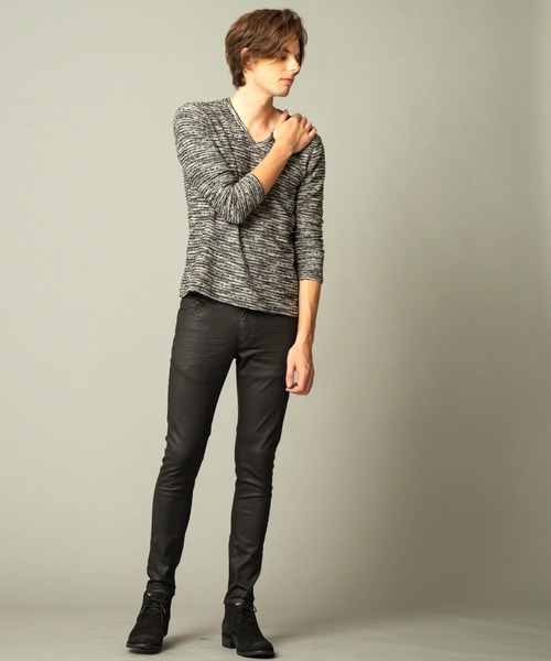 London Denim(ロンドンデニム)の「Brent Skinny VINCE ブラックコーティング ストレッチ スキニーデニム(デニムパンツ・メンズ・ブラック・46/48/50/52)」の15枚目の写真
