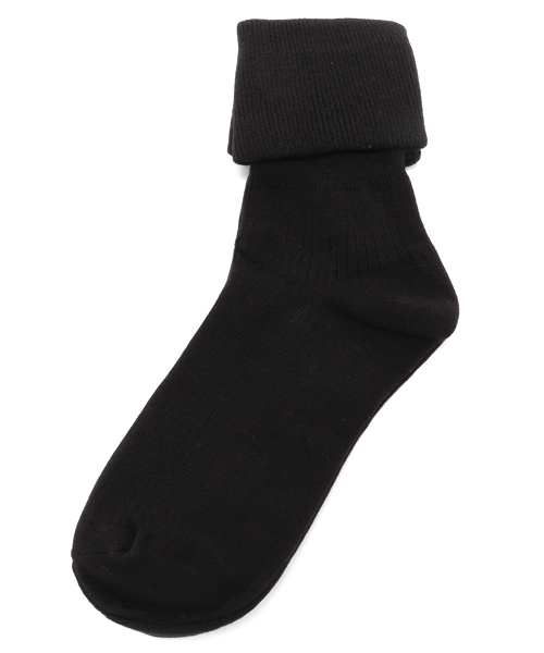 WEGO（ウィゴー）の「WEGO/無地折り返しソックス（ソックス/靴下・レディース・ホワイト/ブラック/ワイン/ダークグリーン・FREE）」の3枚目の写真