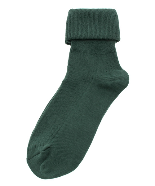 WEGO（ウィゴー）の「WEGO/無地折り返しソックス（ソックス/靴下・レディース・ホワイト/ブラック/ワイン/ダークグリーン・FREE）」の4枚目の写真