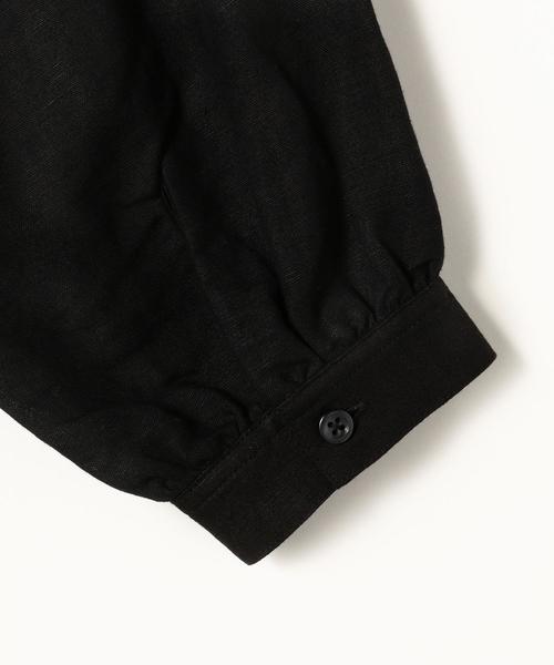 coen(コーエン)の「リネンレーヨンロングスリーブワンピース(ロングワンピース)(ワンピース・レディース・ブラック/オフホワイト・FREE)」の16枚目の写真