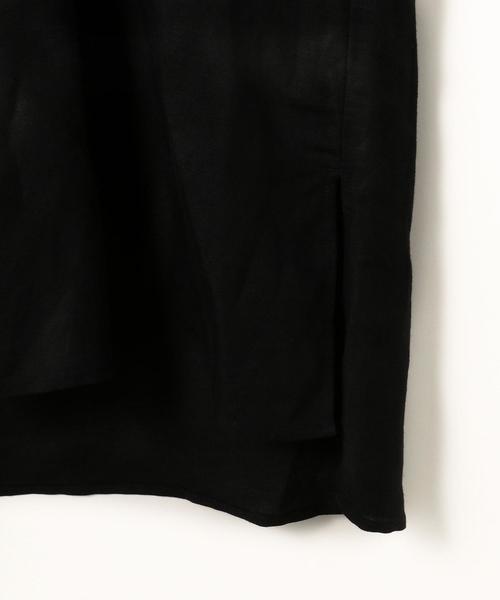 coen(コーエン)の「リネンレーヨンロングスリーブワンピース(ロングワンピース)(ワンピース・レディース・ブラック/オフホワイト・FREE)」の18枚目の写真