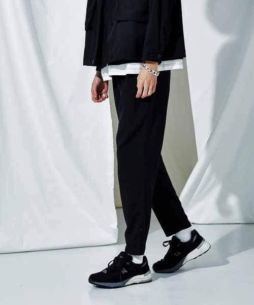 MYSELF ABAHOUSE（マイセルフアバハウス）の「【MYSELF ABAHOUSE】TR平織り　ベグトップ　パンツ（その他パンツ・メンズ・ブラック/ベージュ/カーキ/ピンクベージュ・46/48）」の2枚目の写真