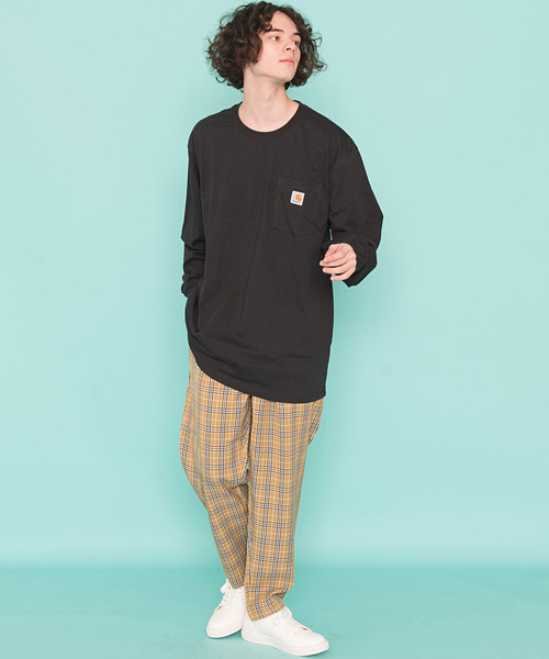 Carhartt(カーハート)の「『Carhartt/カーハート』ワンポイントポケット付きクルーネック長袖Tシャツ(Tシャツ/カットソー・メンズ・ブラック/ダークブラウン/ネイビー/ヘザーグレー/ブラウン系その他/グリーン系その他/バーガンディー/グリーン・M/L/XL/S)」の19枚目の写真