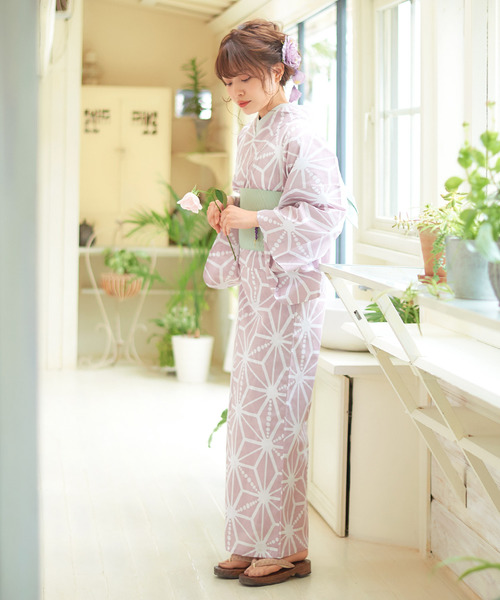 セール】1人で着られる浴衣5点セット 和歌山染工日本染め（ゆかた