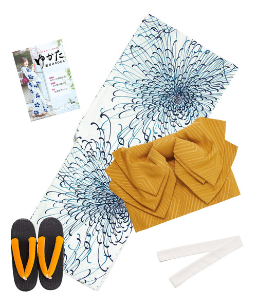 Dita 1人で着られる浴衣4点セット 和歌山染工日本染め セール】1人で着られる浴衣5点セット 和歌山染工日本染め（ゆかた