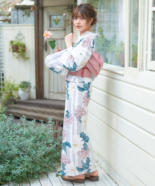 琴歌あそび Dita 浴衣 1人で着られる浴衣5点セット 和歌山染工日本染め