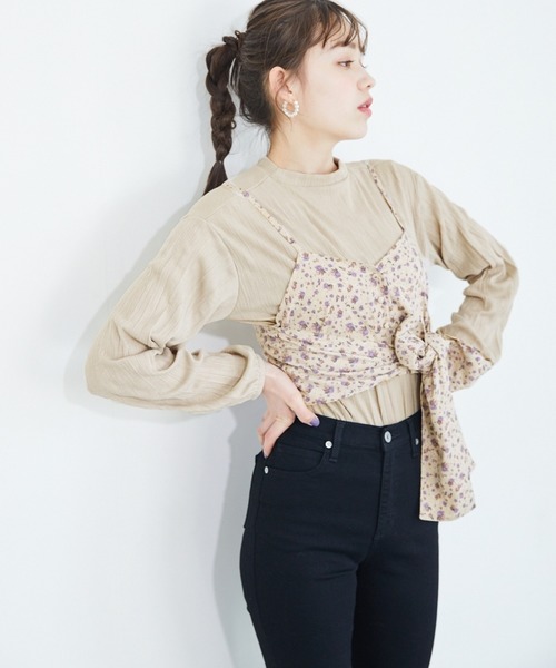 Heather（ヘザー）の「フラワーバックリボンビスチェ　881993（シャツ/ブラウス・レディース・ベージュ系その他/ブルー系その他/イエロー系その他・FREE）」の2枚目の写真