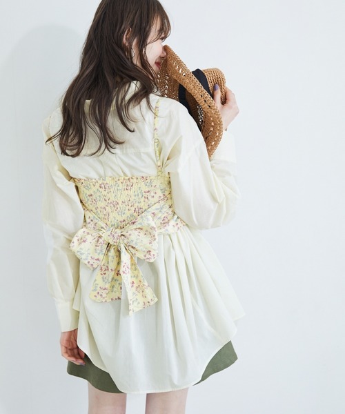 Heather（ヘザー）の「フラワーバックリボンビスチェ 881993（シャツ