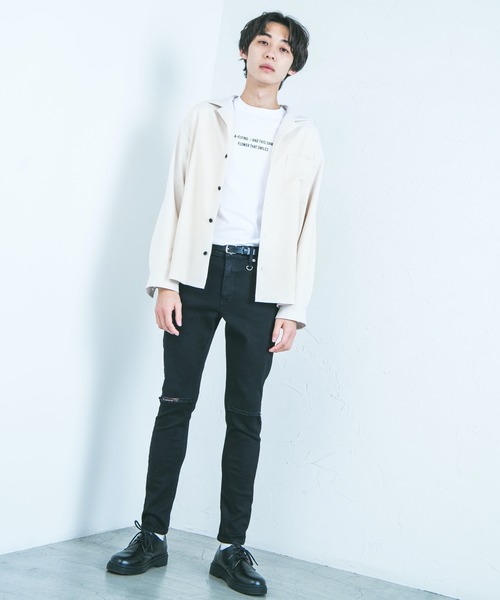 WEGO（ウィゴー）の「WEGO/オープンカラーシャツ（シャツ/ブラウス・メンズ・ブラック/ベージュ/ホワイト/ライトピンク・MEDIUM/LARGE）」の14枚目の写真