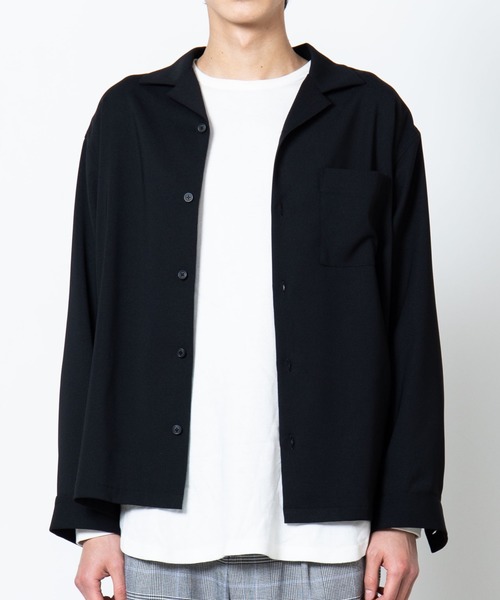 WEGO（ウィゴー）の「WEGO/オープンカラーシャツ（シャツ/ブラウス・メンズ・ブラック/ベージュ/ホワイト/ライトピンク・MEDIUM/LARGE）」の20枚目の写真