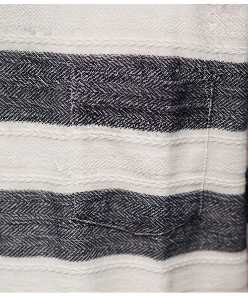 JUNRED(ジュンレッド)の「ヘリンボンボーダーTシャツ(Tシャツ/カットソー・メンズ・ネイビー/グレー/ピンク・LL/M/L)」の11枚目の写真