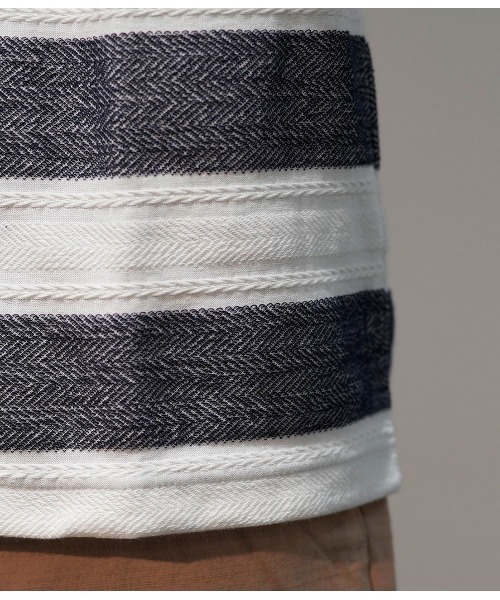 JUNRED(ジュンレッド)の「ヘリンボンボーダーTシャツ(Tシャツ/カットソー・メンズ・ネイビー/グレー/ピンク・LL/M/L)」の9枚目の写真