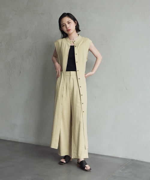 Aunt Marie's（アントマリーズ）の「AUNT MARIE’S　ステッチバックスリットワイドパンツ（その他パンツ・レディース・ブラック/イエロー・FREE）」の19枚目の写真