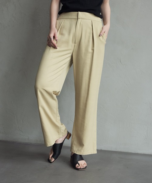 Aunt Marie's（アントマリーズ）の「AUNT MARIE’S　ステッチバックスリットワイドパンツ（その他パンツ・レディース・ブラック/イエロー・FREE）」の8枚目の写真