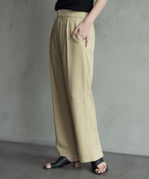 Aunt Marie's（アントマリーズ）の「AUNT MARIE’S　ステッチバックスリットワイドパンツ（その他パンツ・レディース・ブラック/イエロー・FREE）」の14枚目の写真