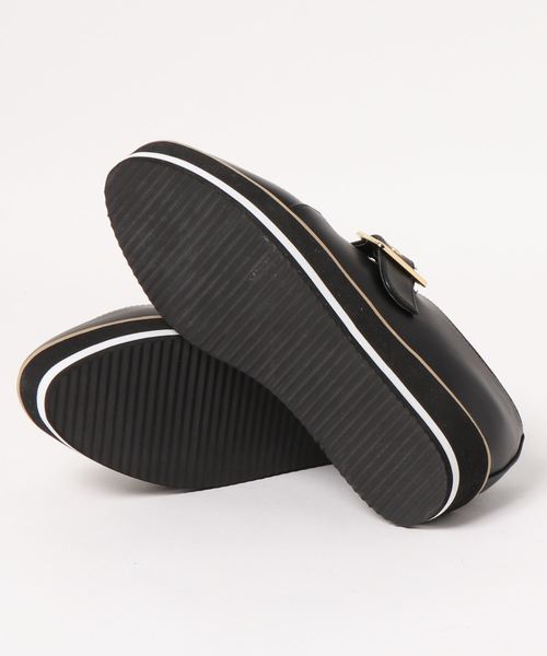 RANAN（ラナン）の「厚底モンクベルトシューズ（ローファー・レディース・ベージュ/ブラック・L/M/S）」の3枚目の写真