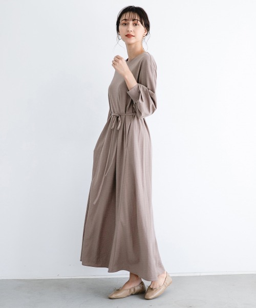 apart by lowrys(アパートバイローリーズ)の「RyNyソデパフカットワンピース 916183(ワンピース)」|ブラウン系その他2