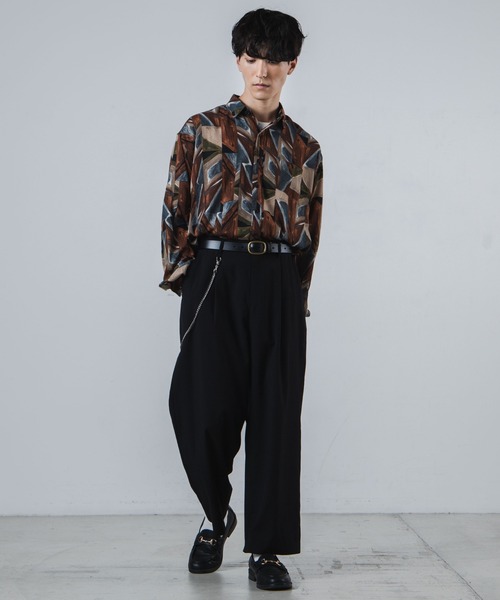 WEGO(ウィゴー)の「WEGO/レトロ総柄ビッグシルエットシャツ(シャツ/ブラウス・メンズ・その他1/その他2/その他3・MEDIUM/LARGE)」の7枚目の写真