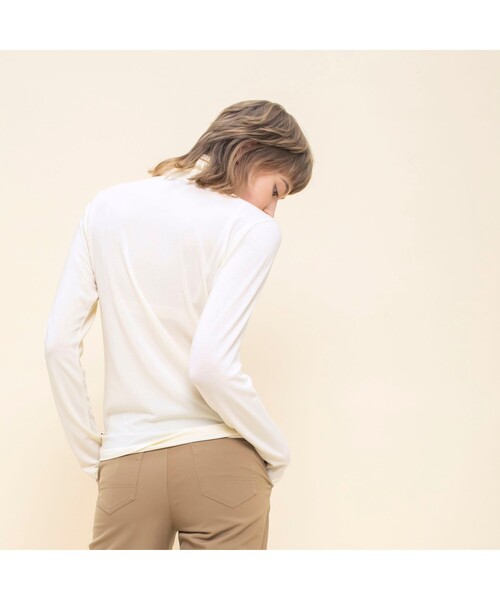 AIGLE(エーグル)の「VANNES TURTLE NECK T(Tシャツ/カットソー・レディース・ネイビー/ホワイト・M/L/S)」の13枚目の写真