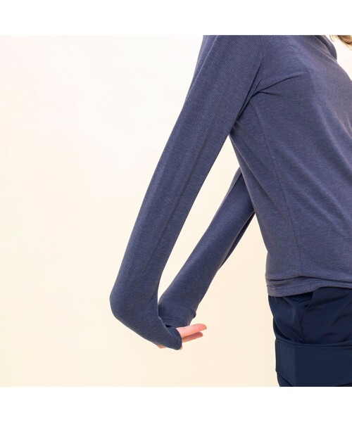 AIGLE(エーグル)の「VANNES TURTLE NECK T(Tシャツ/カットソー・レディース・ネイビー/ホワイト・M/L/S)」の6枚目の写真