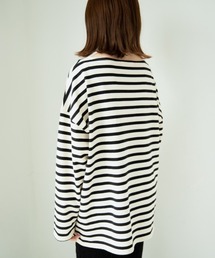 yuw | ＢＩＧボーダープルオーバー　921021(Tシャツ/カットソー)