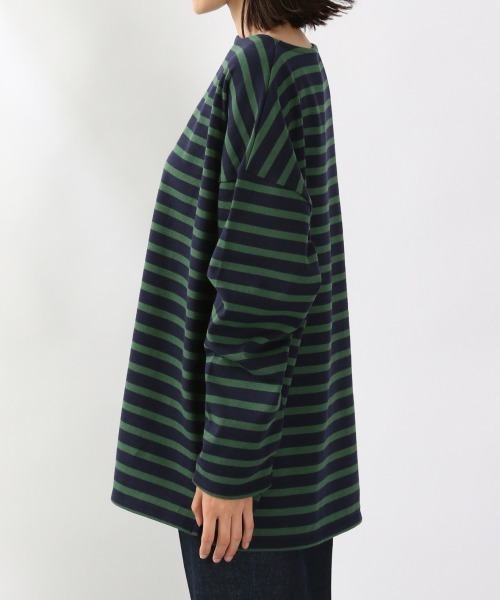 yuw（ユウ）の「ＢＩＧボーダープルオーバー　921021（Tシャツ/カットソー・レディース・ホワイト系その他/グリーン系その他/レッド系その他/ベージュ系その他/ブルー系その他/ブラック系その他/イエロー系その他・FREE）」の13枚目の写真