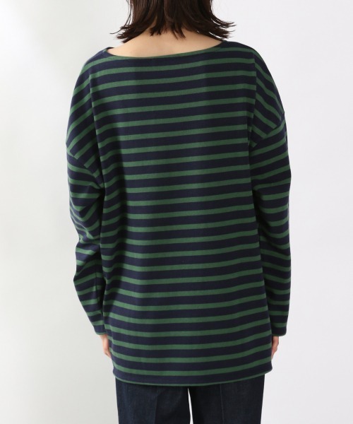 yuw（ユウ）の「ＢＩＧボーダープルオーバー　921021（Tシャツ/カットソー・レディース・ホワイト系その他/グリーン系その他/レッド系その他/ベージュ系その他/ブルー系その他/ブラック系その他/イエロー系その他・FREE）」の15枚目の写真