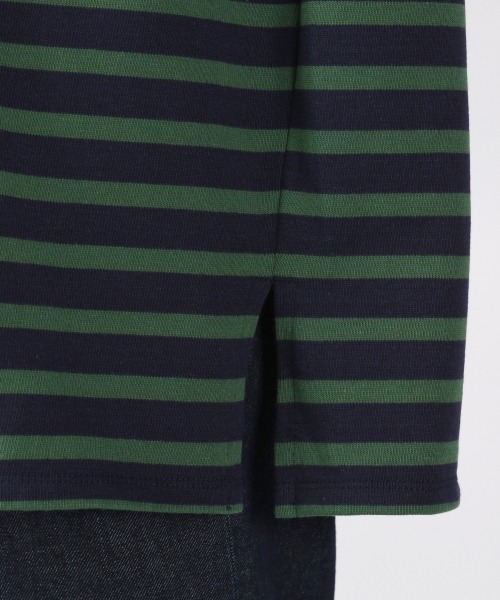 yuw（ユウ）の「ＢＩＧボーダープルオーバー　921021（Tシャツ/カットソー・レディース・ホワイト系その他/グリーン系その他/レッド系その他/ベージュ系その他/ブルー系その他/ブラック系その他/イエロー系その他・FREE）」の10枚目の写真