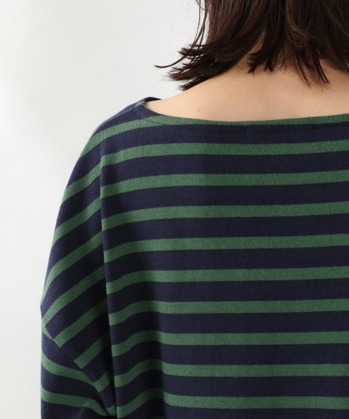 yuw（ユウ）の「ＢＩＧボーダープルオーバー　921021（Tシャツ/カットソー・レディース・ホワイト系その他/グリーン系その他/レッド系その他/ベージュ系その他/ブルー系その他/ブラック系その他/イエロー系その他・FREE）」の11枚目の写真