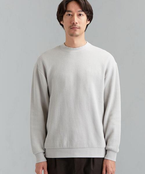 green label relaxing（グリーンレーベルリラクシング）の「CSM ラフネスリブ クルーネック 長袖 カットソー（Tシャツ/カットソー・メンズ・ワインレッド/ターコイズブルー/ライトグレー・LARGE/X-LARGE/MEDIUM/SMALL）」の4枚目の写真