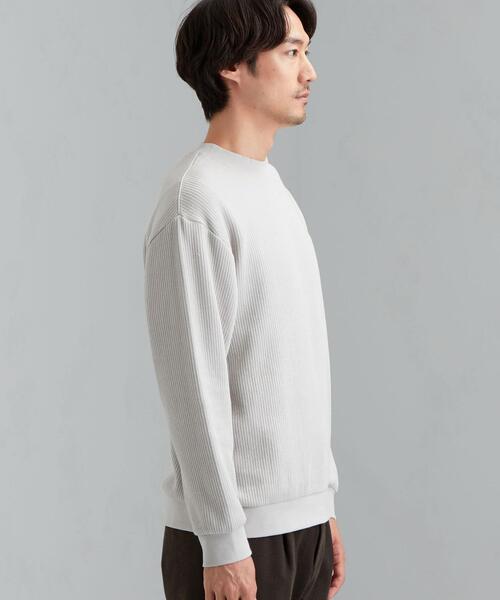 green label relaxing（グリーンレーベルリラクシング）の「CSM ラフネスリブ クルーネック 長袖 カットソー（Tシャツ/カットソー・メンズ・ワインレッド/ターコイズブルー/ライトグレー・LARGE/X-LARGE/MEDIUM/SMALL）」の5枚目の写真