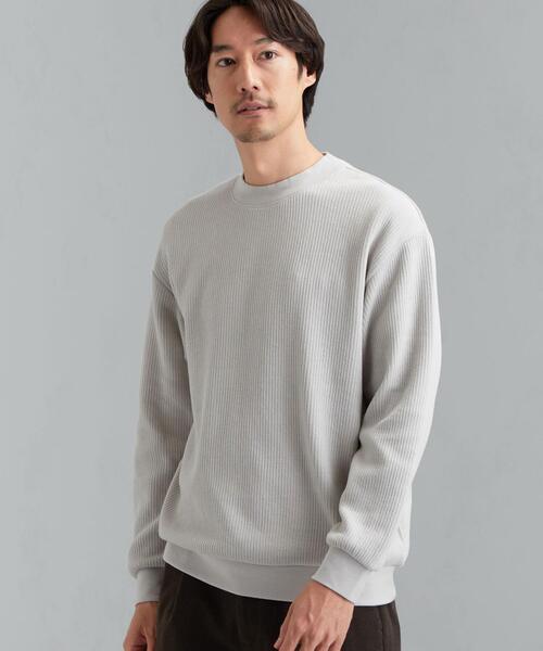 green label relaxing（グリーンレーベルリラクシング）の「CSM ラフネスリブ クルーネック 長袖 カットソー（Tシャツ/カットソー・メンズ・ワインレッド/ターコイズブルー/ライトグレー・LARGE/X-LARGE/MEDIUM/SMALL）」の7枚目の写真