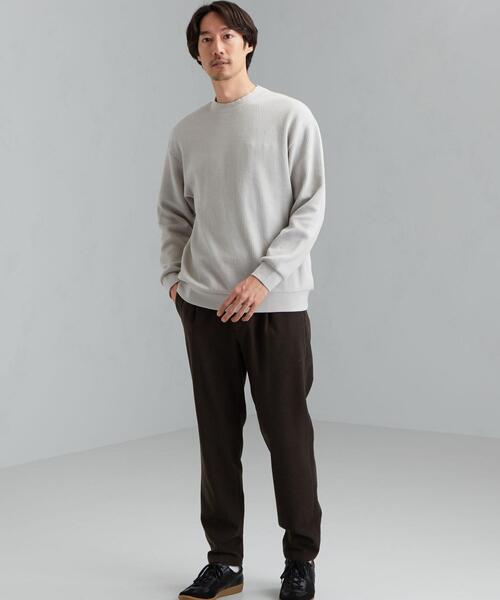 green label relaxing（グリーンレーベルリラクシング）の「CSM ラフネスリブ クルーネック 長袖 カットソー（Tシャツ/カットソー・メンズ・ワインレッド/ターコイズブルー/ライトグレー・LARGE/X-LARGE/MEDIUM/SMALL）」の8枚目の写真