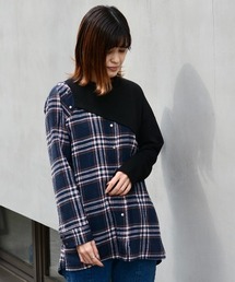 AULA AILA | AULA AILA/アウラ アイラ/別注カットオンチェックトップス(Tシャツ/カットソー)