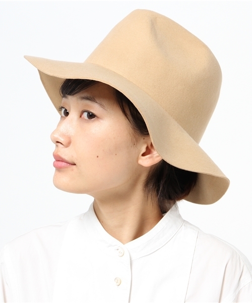 WEGO（ウィゴー）の「WEGO/ツバ広フェルトハット（ハット・レディース・ブラック/ダークグレー/ベージュ/ワイン・FREE）」の11枚目の写真