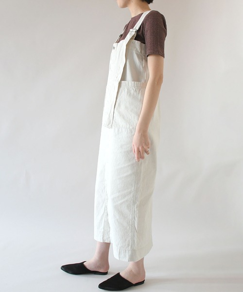 Johnbull（ジョンブル）の「バレルワンピース（ジャンパースカート・レディース・ホワイト・SMALL/MEDIUM）」の3枚目の写真