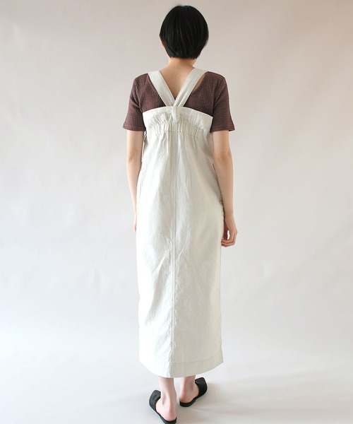 Johnbull（ジョンブル）の「バレルワンピース（ジャンパースカート・レディース・ホワイト・SMALL/MEDIUM）」の5枚目の写真